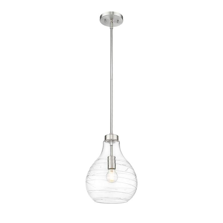 Image 5 Bon Air 10" Wide Brushed Nickel Mini Pendant more views