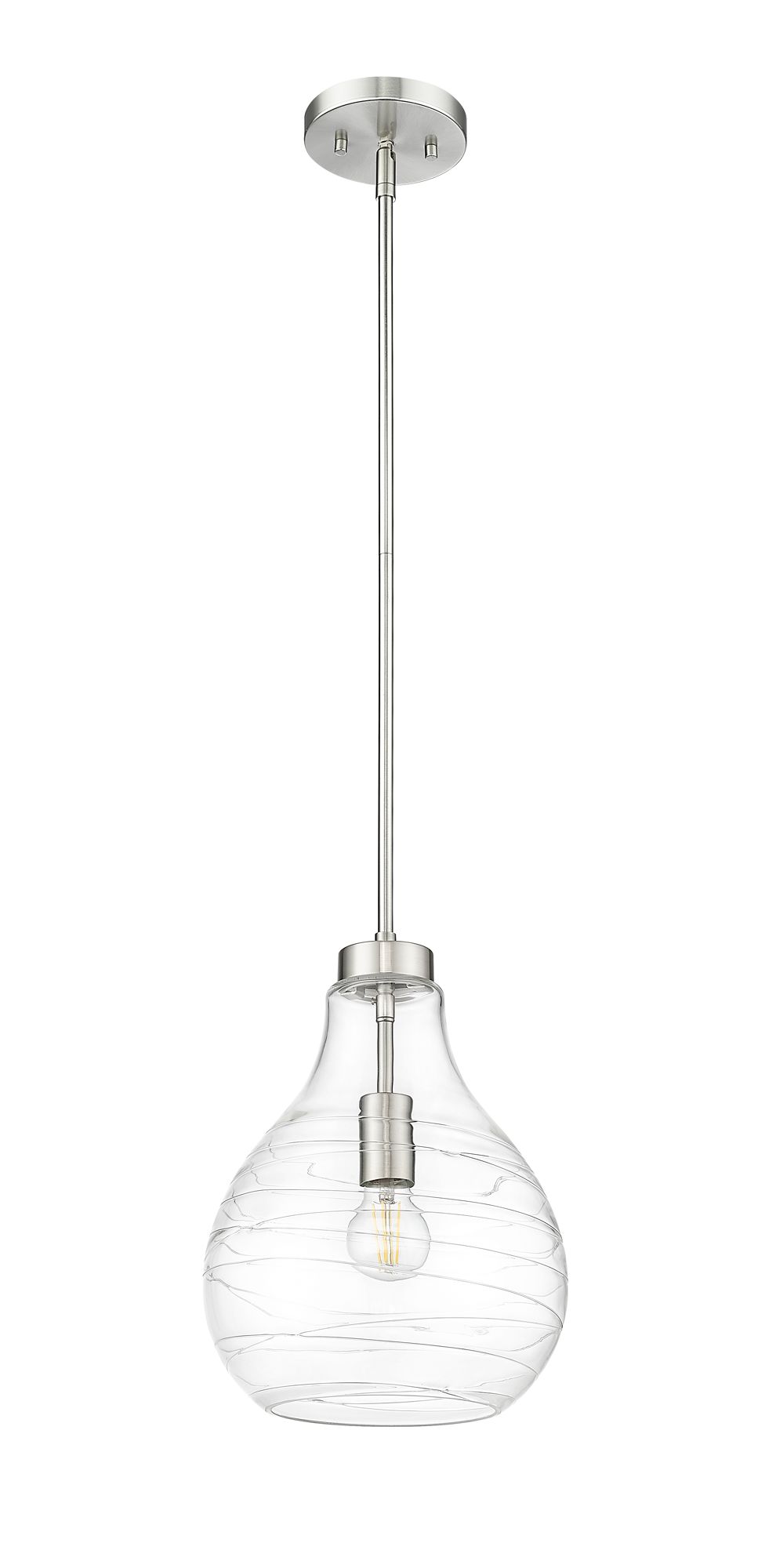 Bon Air 10" Wide Brushed Nickel Mini Pendant