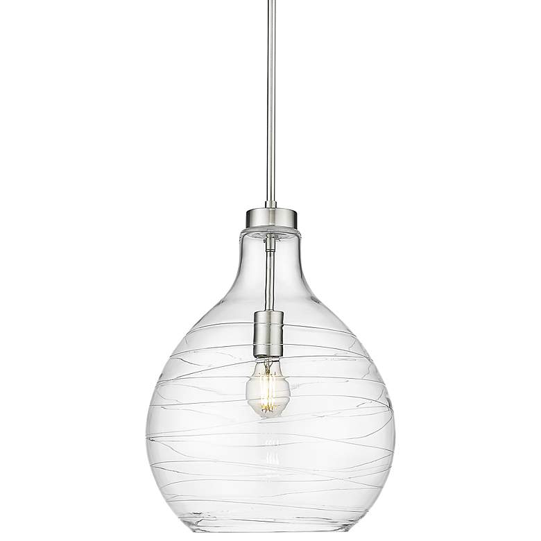 Image 2 Bon Air 13" Wide Brushed Nickel Pendant Light