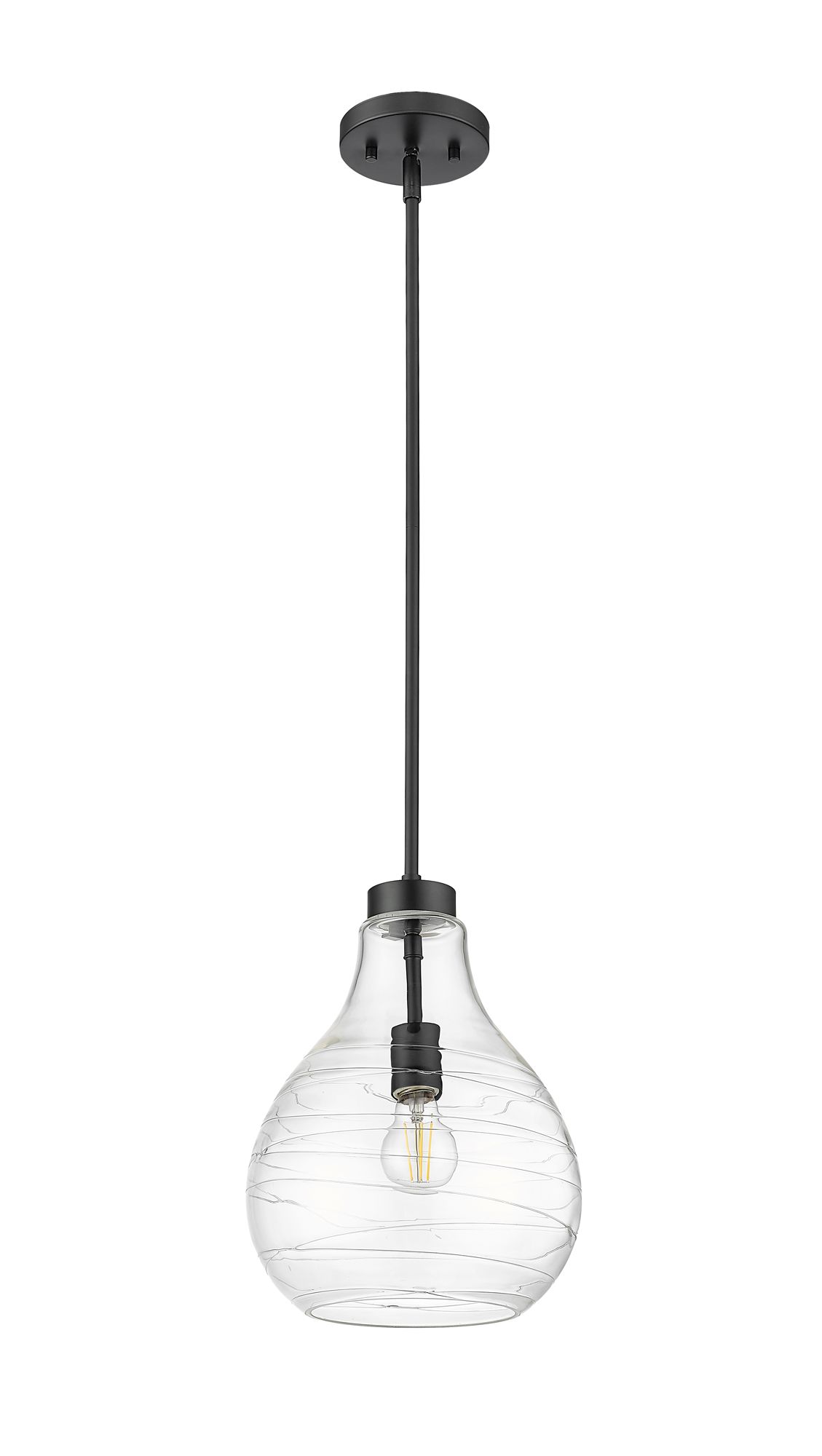 Bon Air by Z-Lite Matte Black 1 Light Pendant