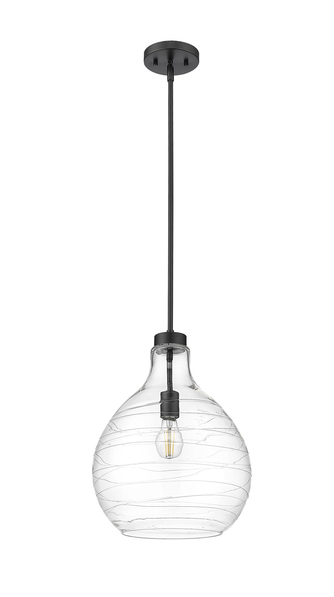 Bon Air by Z-Lite Matte Black 1 Light Pendant