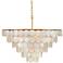 Bon Vivant 30 1/4" Wide Contemporary Gold Tiered Chandelier