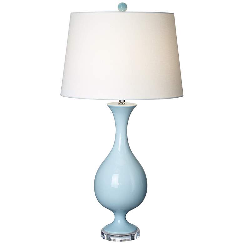 Image 1 Bonadelle Ceramic Powder Blue Table Lamp