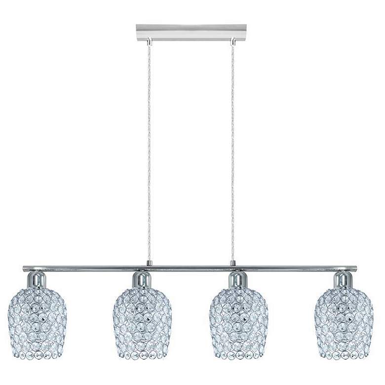 Image 1 Bonares 1 5.12" Wide 4-Light Chrome Linear Pendant
