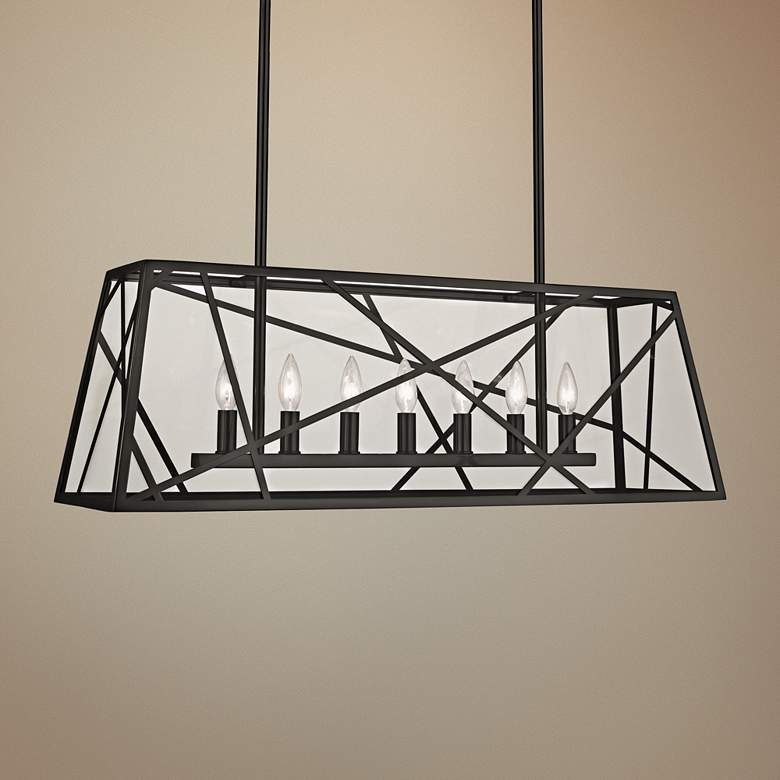 Image 1 Bond 36" Wide Patina Bronze Kitchen Island Light Chandelier