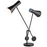 1_Bond Black Metal 2-Light Touch Desk Lamp with USB Port