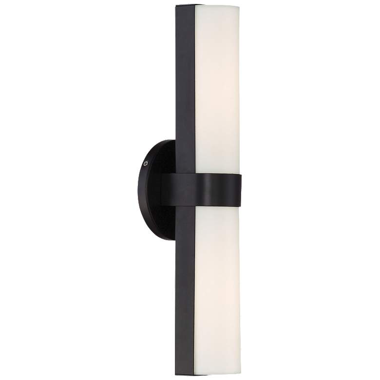 Image 1 Bond; Double LED Vanity; 17.5 in; Aged Bronze Finish; White Acrylic Lens