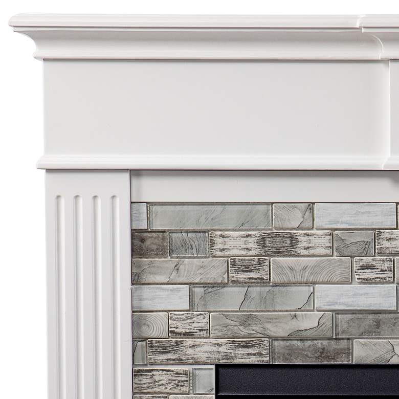 Image 3 Bondale 41 3/4" Wide White Gray Electric Fireplace more views