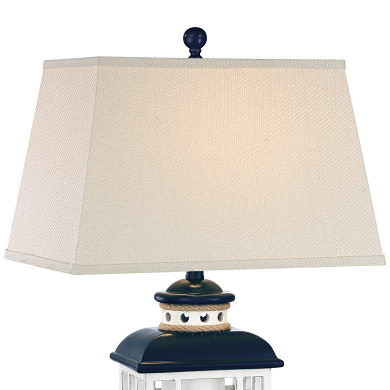 Image 2 Bondi Coastal Lantern White-Blue Night Light Lamps Set of 2 more views