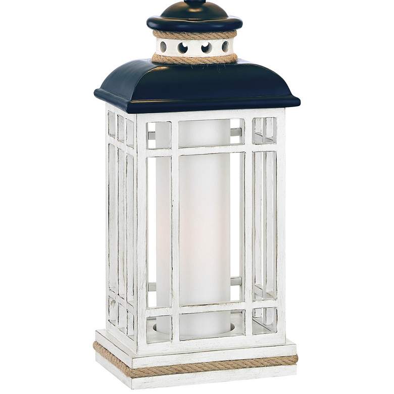 Image 3 Bondi Coastal Lantern White-Blue Night Light Lamps Set of 2 more views