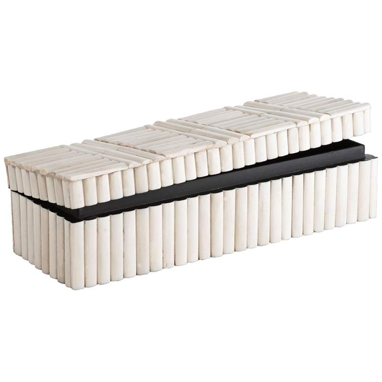 Image 1 Bone 12" Wide Handcrafted Rectangular Box