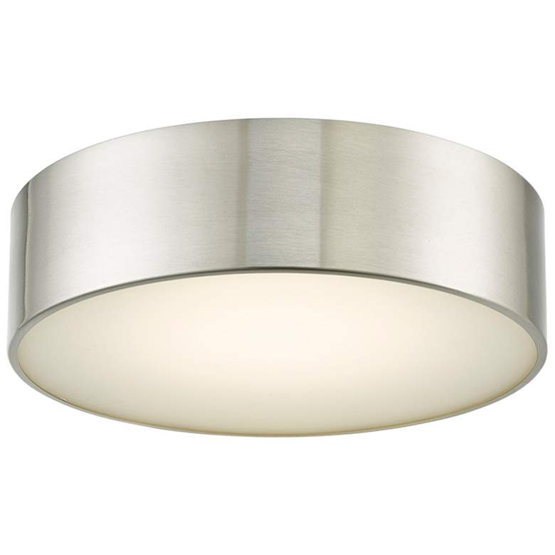 Image 2 Bongo 12 inch Wide Brushed Nickel Modern LED Ceiling Light