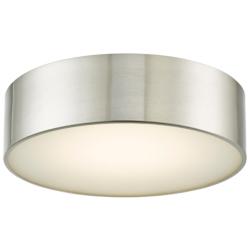 Bongo 12&quot; Wide Brushed Nickel Modern LED Ceiling Light