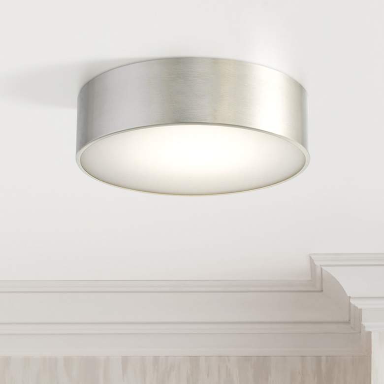 Image 1 Bongo 12" Wide Brushed Nickel Modern LED Ceiling Light