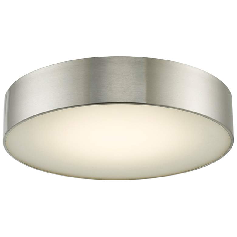 Image 2 Bongo 16 inch Wide Brushed Nickel LED Modern Ceiling Light