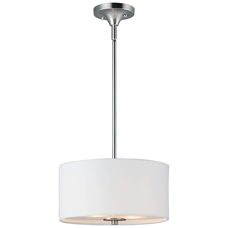 Image 1 Bongo 2-Light 13" Wide Satin Nickel Semi-Flush Mount