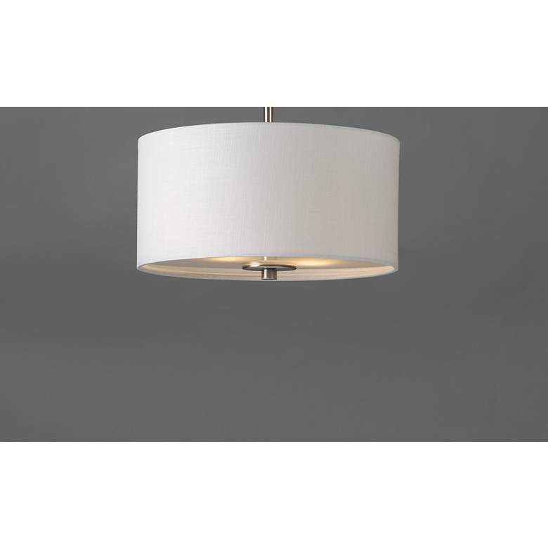 Image 4 Bongo 2-Light 13" Wide Satin Nickel Semi-Flush Mount more views