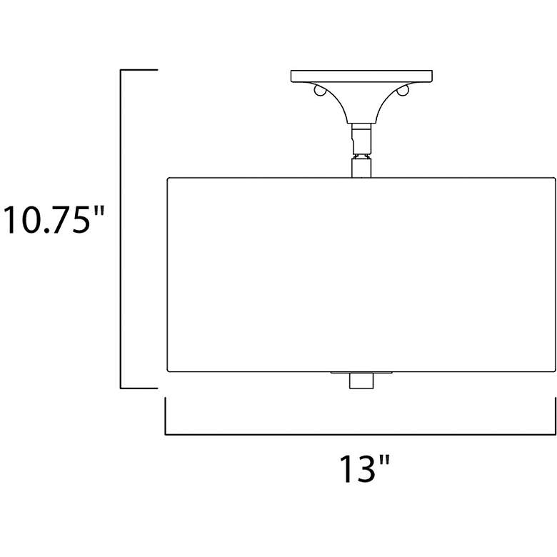 Image 5 Bongo 2-Light 13" Wide Satin Nickel Semi-Flush Mount more views