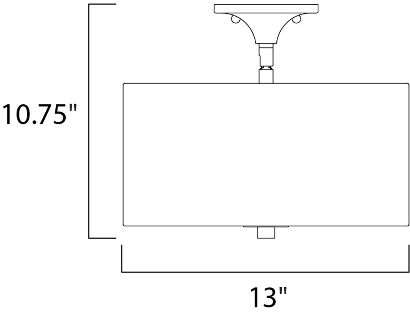 Bongo 2-Light 13" Wide Satin Nickel Semi-Flush Mount
