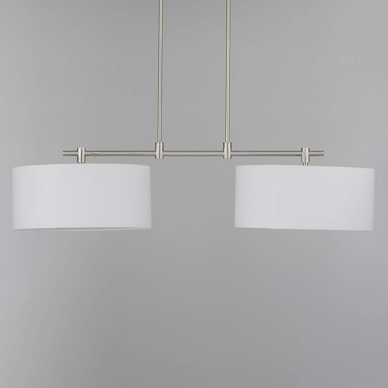 Image 2 Bongo 2-Light Pendant Satin Nickel more views