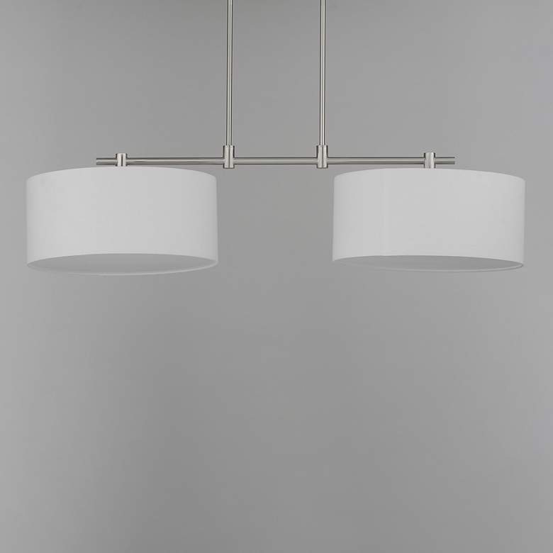 Image 3 Bongo 2-Light Pendant Satin Nickel more views