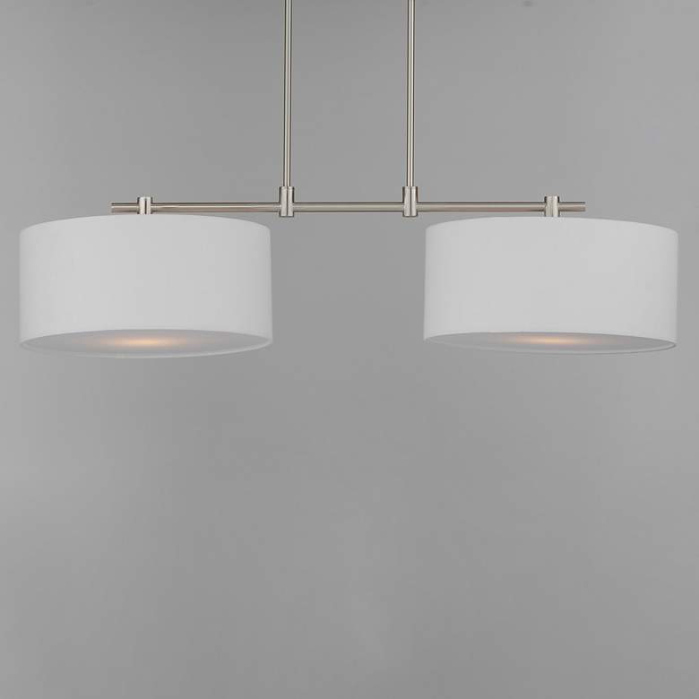 Image 4 Bongo 2-Light Pendant Satin Nickel more views