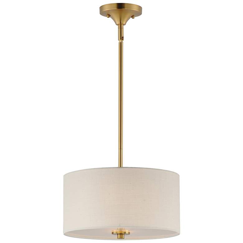 Image 1 Bongo 2-Light Pendant / Semi-Flush Mount Natural Aged Brass