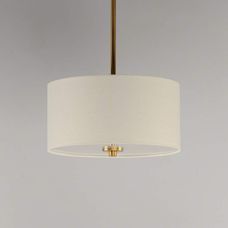 Image 3 Bongo 2-Light Pendant / Semi-Flush Mount Natural Aged Brass more views