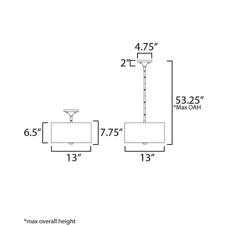 Image 5 Bongo 2-Light Pendant / Semi-Flush Mount Natural Aged Brass more views