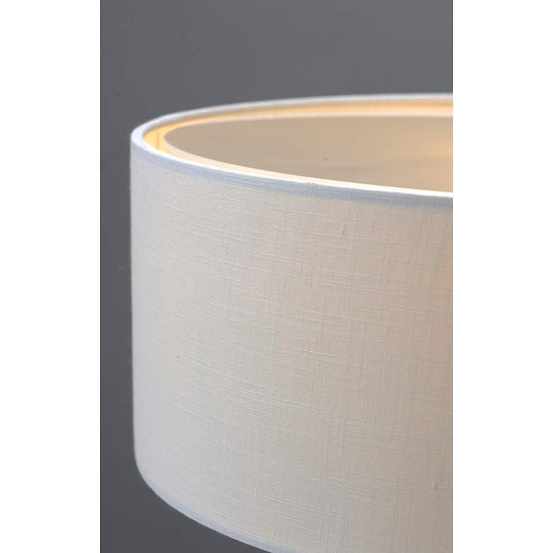 Image 2 Bongo 3-Light 18" Wide Satin Nickel Semi-Flush Mount more views