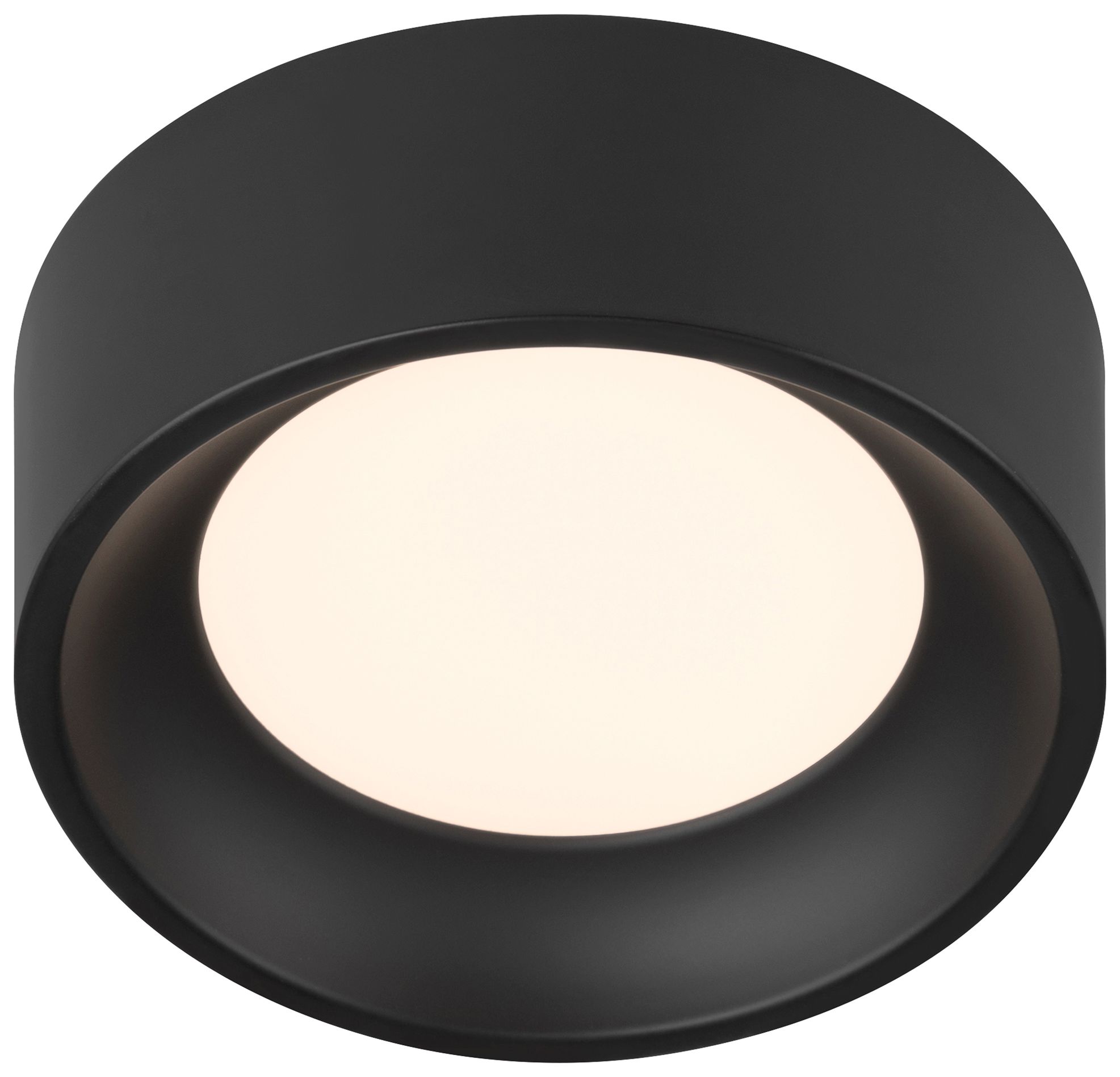 Image 6 Bongo 5.5"W x 2"H 5CCT Black LED Flush Mount more views
