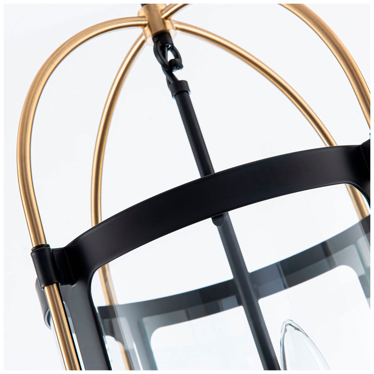 Image 4 Bonita 13" Wide 4-Light Black Pendant With Clear Glass Shade more views