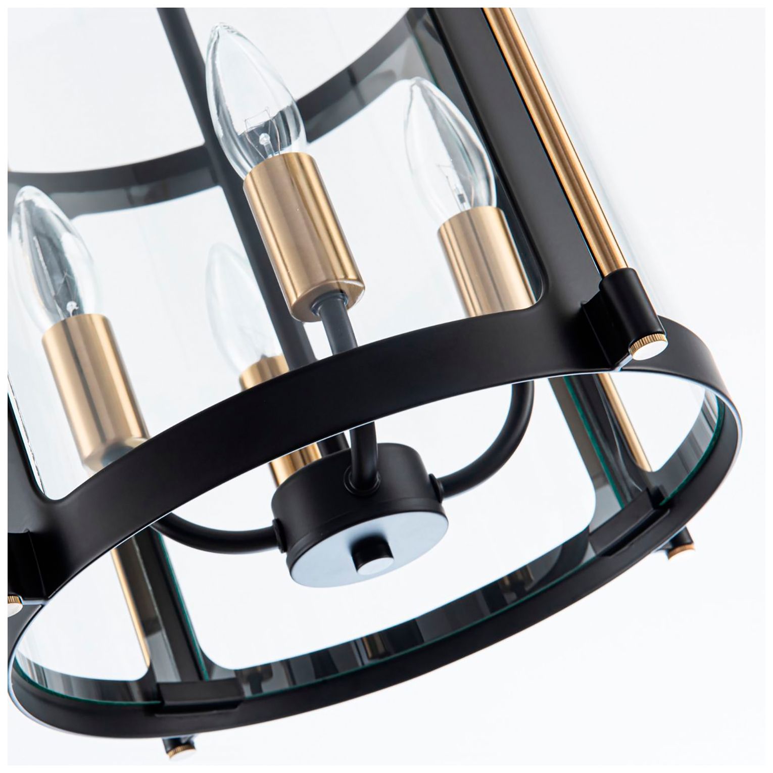 Image 5 Bonita 13" Wide 4-Light Black Pendant With Clear Glass Shade more views