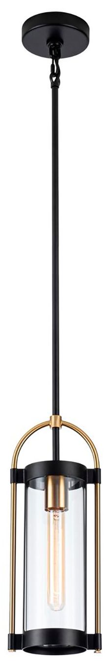 Image 2 Bonita 5.7" Wide Black Pendant With Clear Glass Shade more views