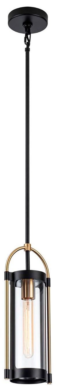 Image 5 Bonita 5.7" Wide Black Pendant With Clear Glass Shade more views