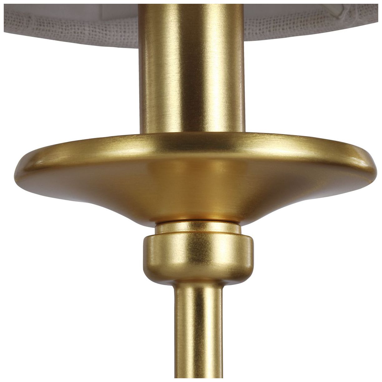 Bonita Collection Six-Light White Linen Fabric Shade Chandelier Light