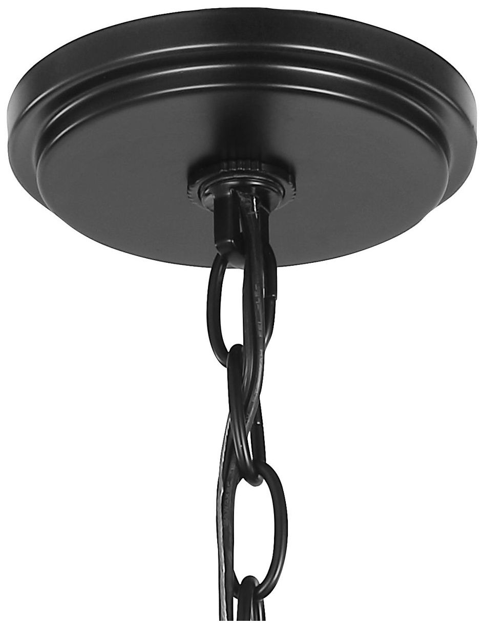 Image 6 Bonita Collection Six-Light White Linen Fabric Shade Chandelier Light more views