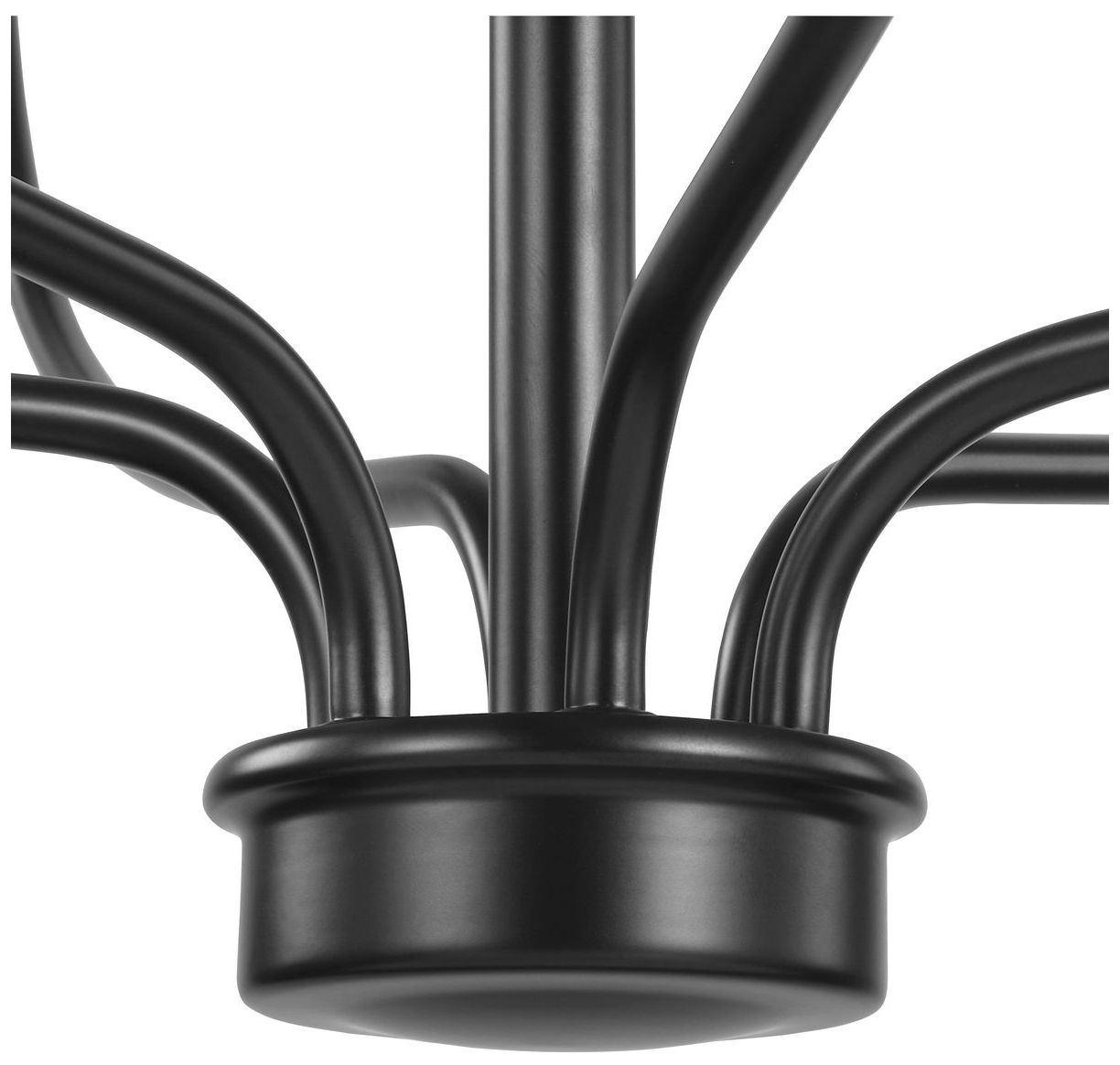 Bonita Collection Six-Light White Linen Fabric Shade Chandelier Light