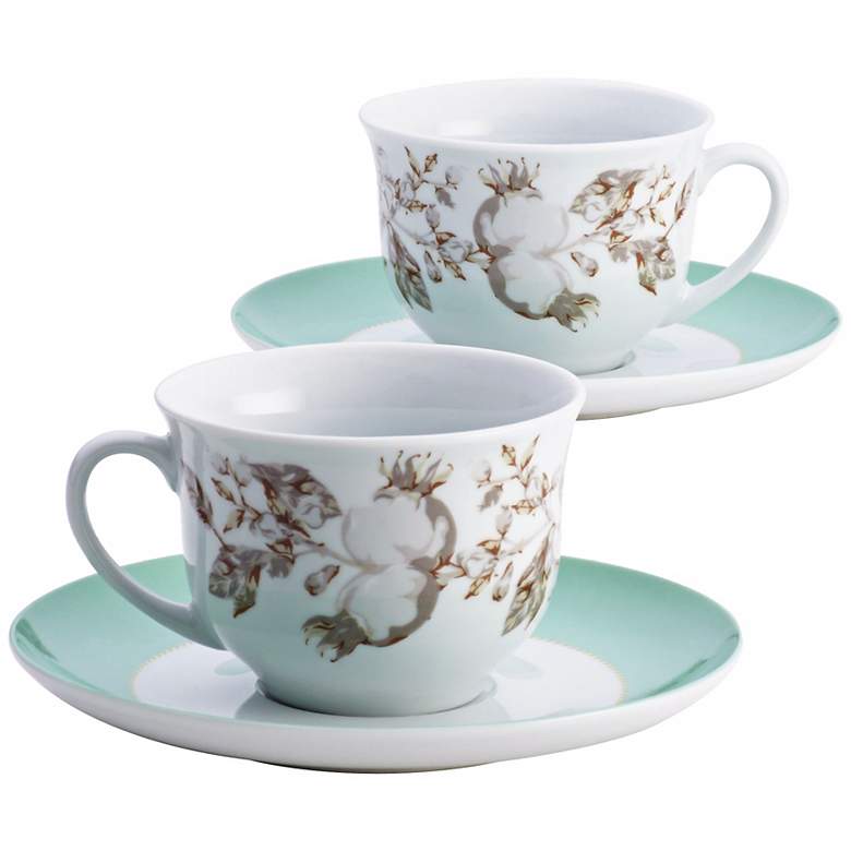 Image 1 BonJour Fruitful Nectar Porcelain Teacup and Saucer Set
