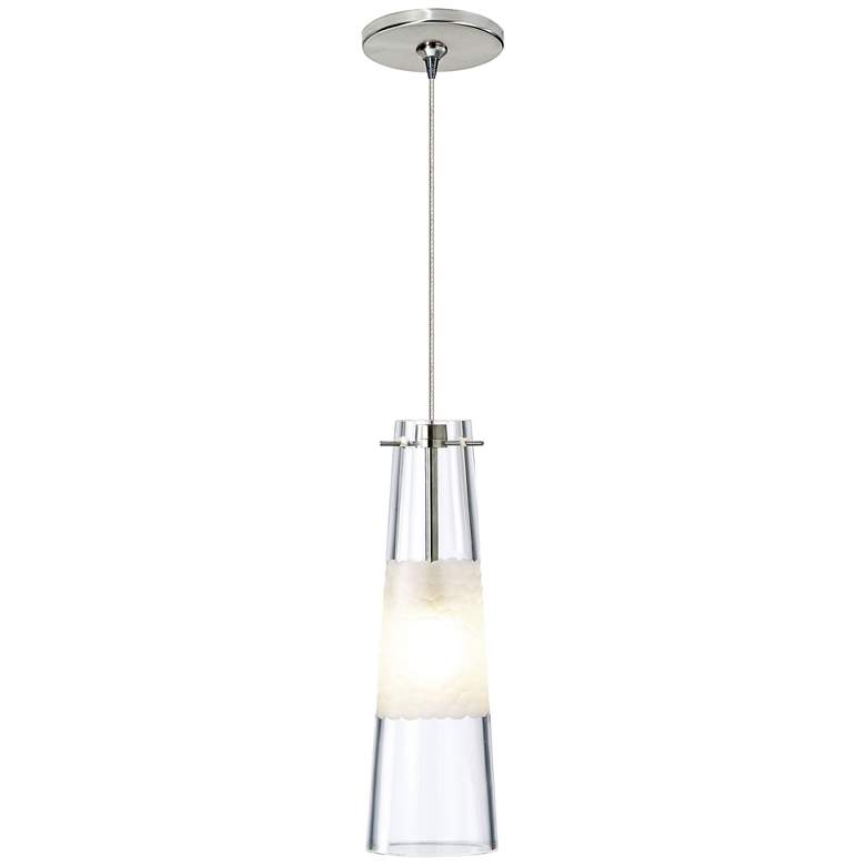 Image 1 Bonn 3 3/4 inchW Clear Glass Nickel LED Freejack Mini Pendant