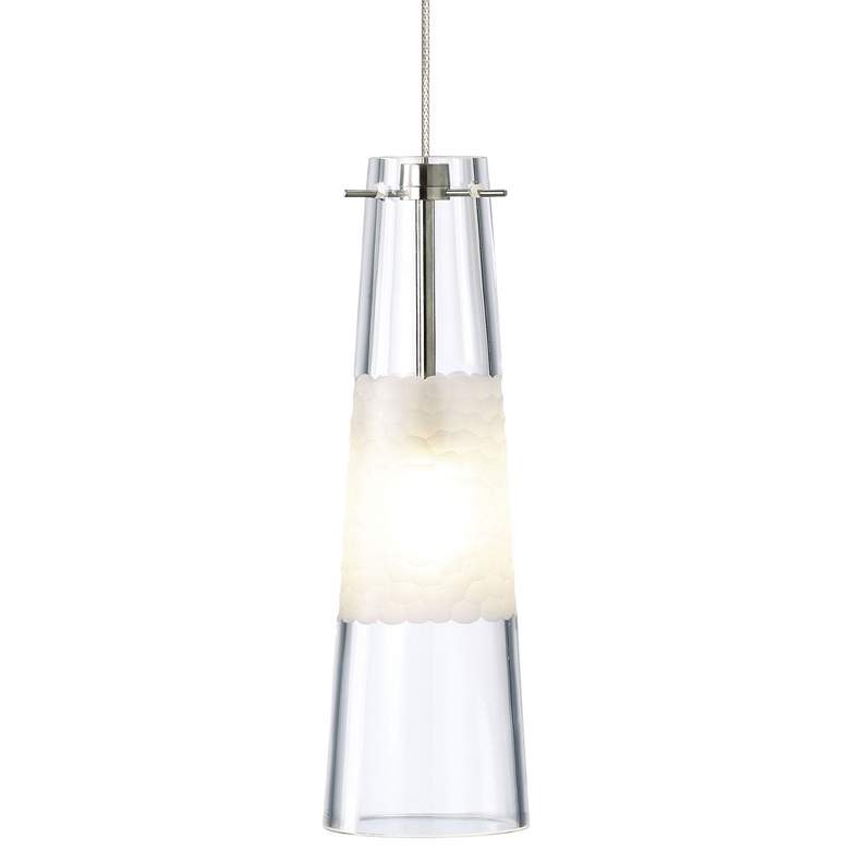 Image 1 Bonn 3 3/4"W Clear Glass Nickel LED Mini Pendant