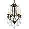 Bonne 16" Wide Antique Bronze Metal 4-Light Chandelier