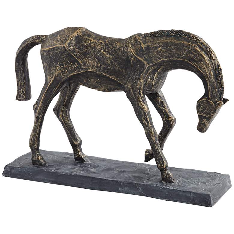 Bonney 12&quot; Wide Antique Bronze Horse Statue