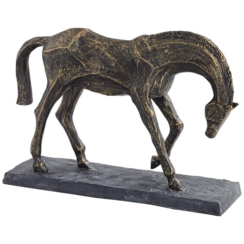 Image 1 Bonney 12" Wide Antique Bronze Horse Statue