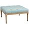 Bonnieville 34" Wide Blue Tufted Fabric Ottoman/Coffee Table