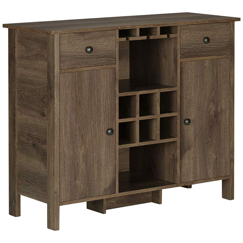 Image 2 Bonsall 41 3/4" Wide Distressed Walnut Multi Storage Buffet