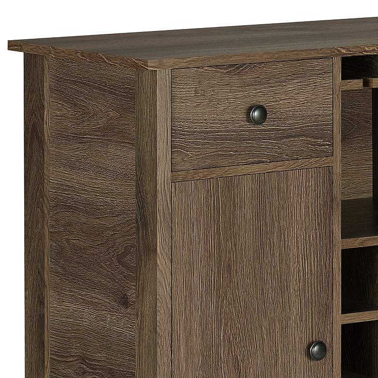 Image 3 Bonsall 41 3/4" Wide Distressed Walnut Multi Storage Buffet more views