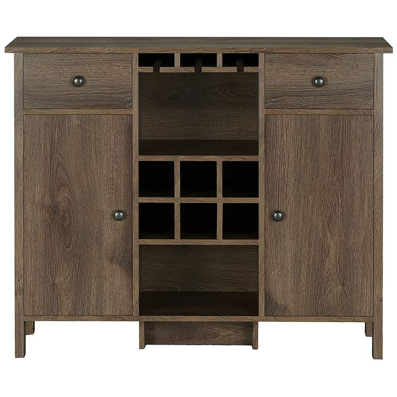 Image 6 Bonsall 41 3/4" Wide Distressed Walnut Multi Storage Buffet more views