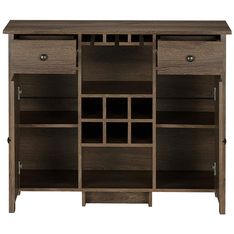 Image 7 Bonsall 41 3/4" Wide Distressed Walnut Multi Storage Buffet more views