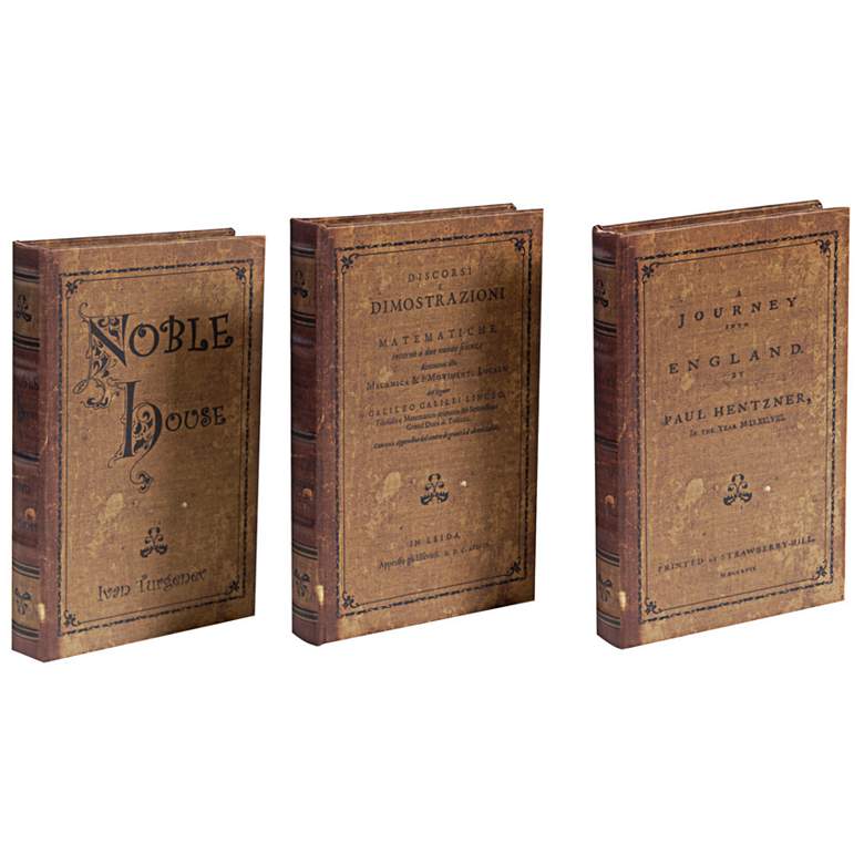 Image 1 Book Boxes - Brown - Set of Three